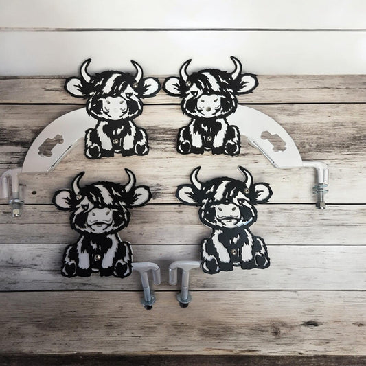 Highland Mini Cow, Set of 2 Mirrors