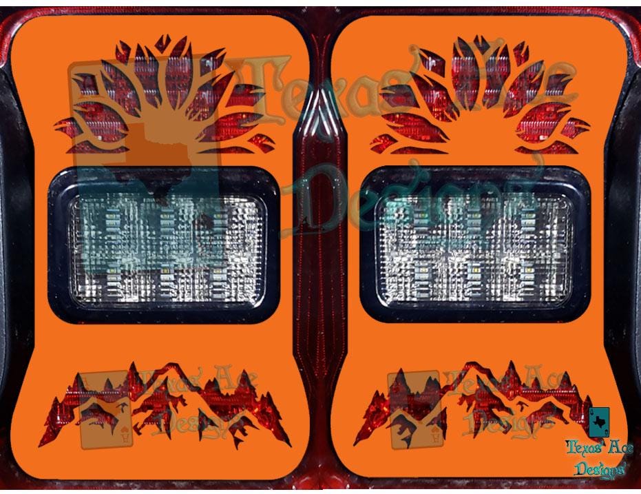 Sunflower Mountain Tail Light Covers, Set