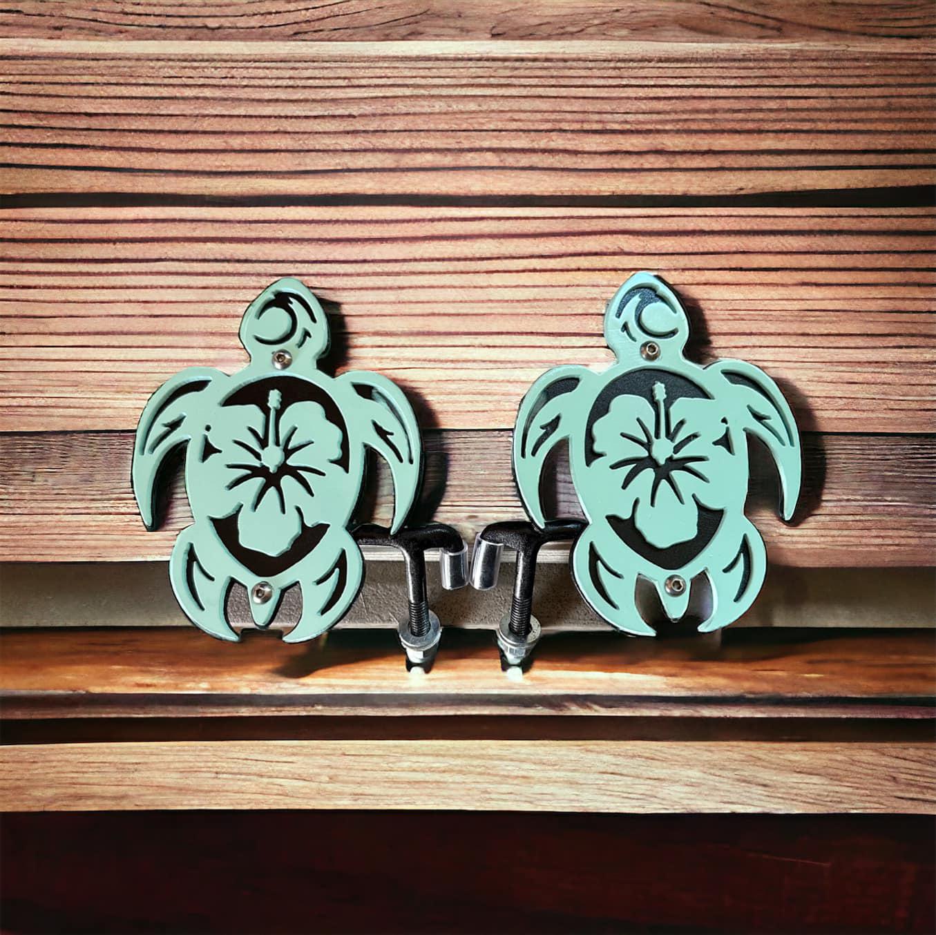 Turtle Hibiscus Flower, Set of 2 Foot Pegs
