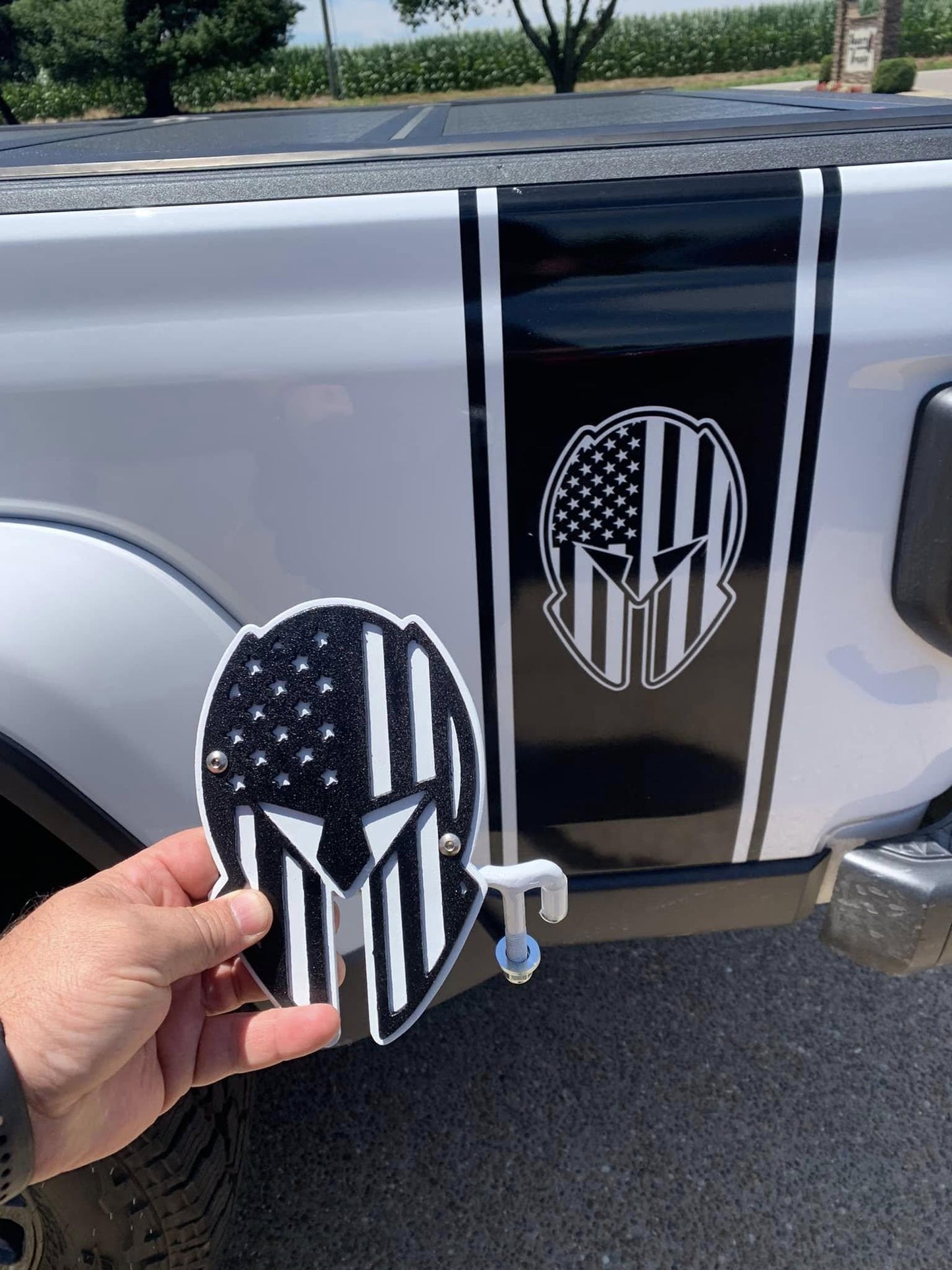 Flag Gladiator Helmet, Set of 2 Foot Pegs