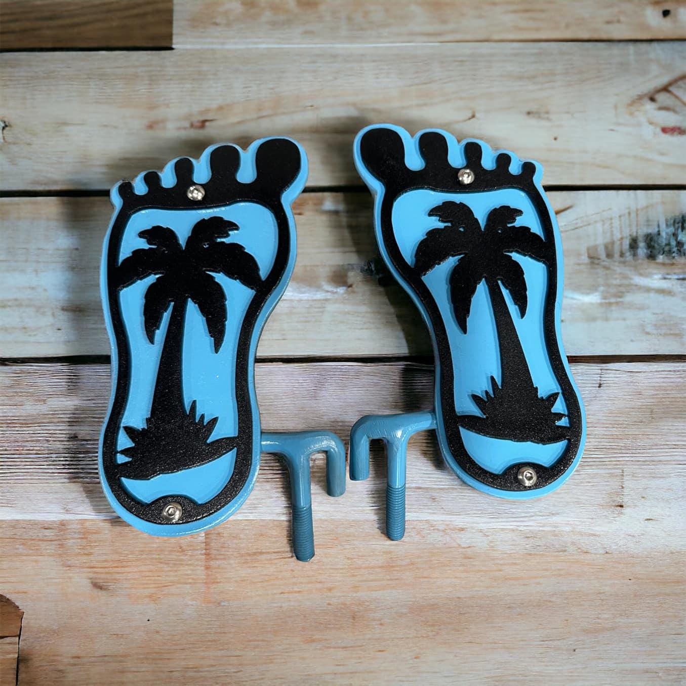 Footprint Palm Tree Layered, Set of 2 Foot Pegs