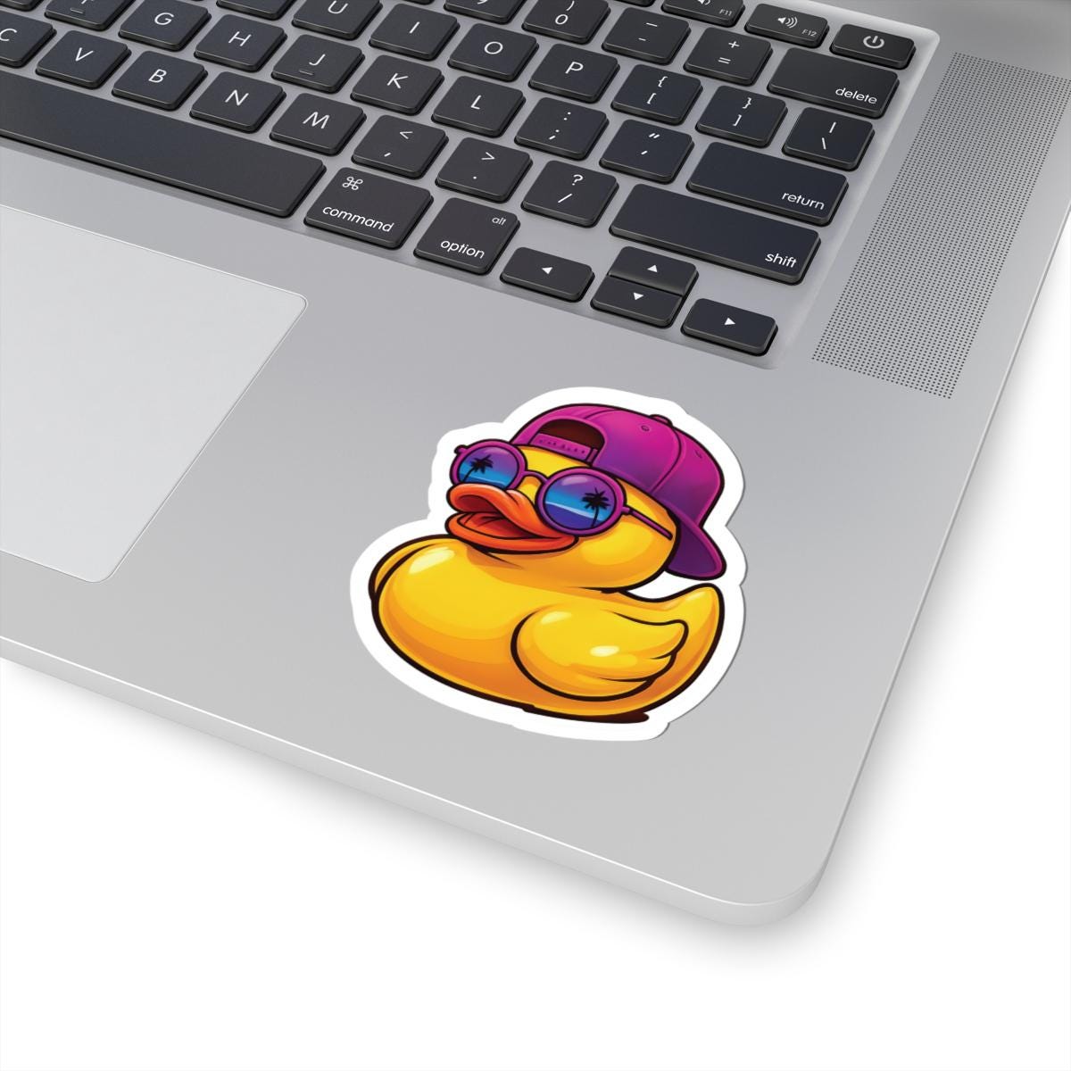 Pink Hat Rubber Duck Stickers - Fun Bright Decor for Laptops, Water Bottles, Holiday Gifts, Summer Vibes