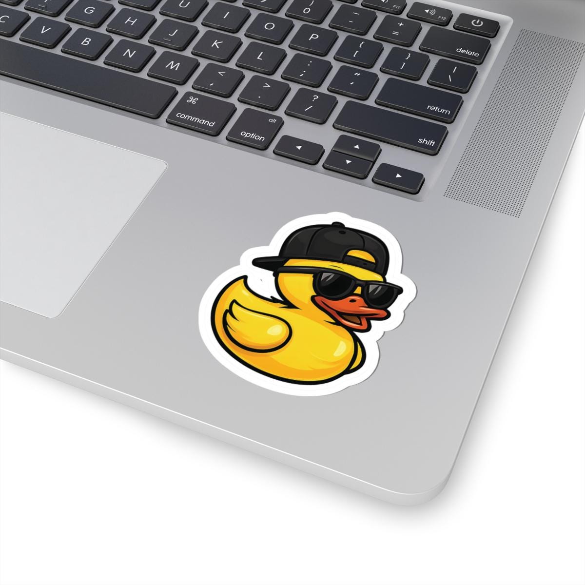 Black Hat Rubber Duck Stickers - Fun Bright Decor for Laptops, Water Bottles, Holiday Gifts, Summer Vibes