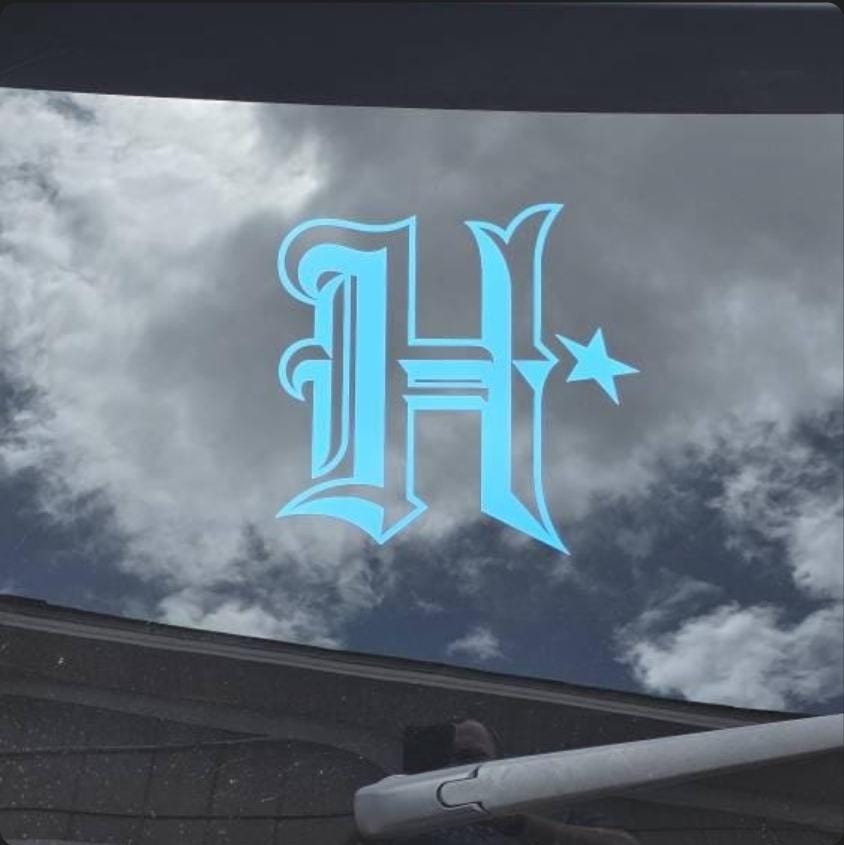 H H-Town Decal, FREE SHIPPING!