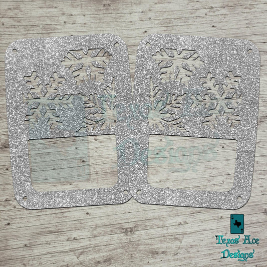 SALE!! Snowflake Tail Light Covers, Set
