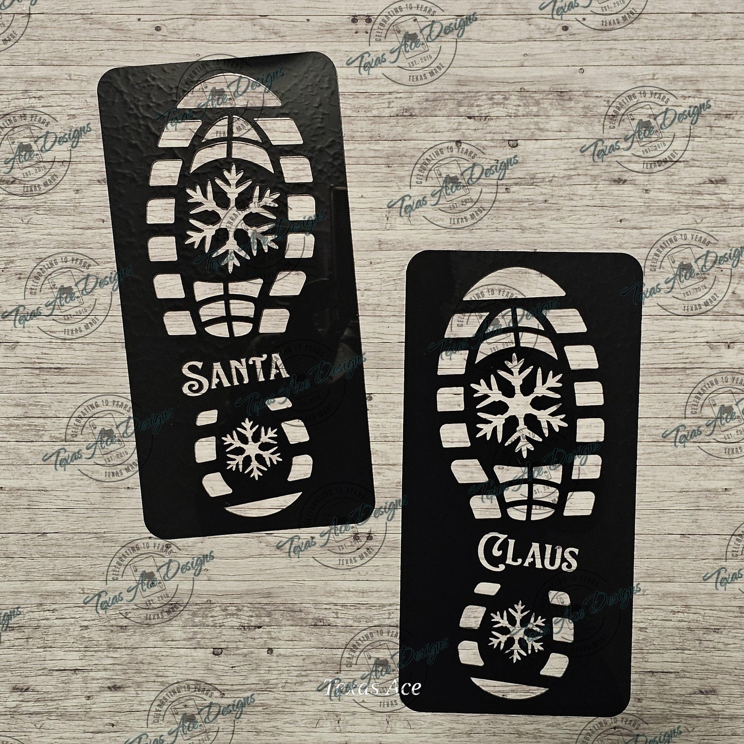Santa Footprint Stencil, 1 Set