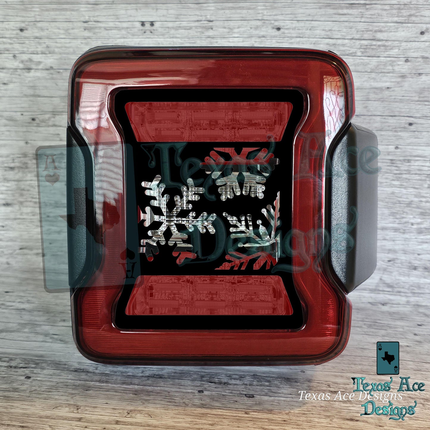 Snowflake Tail Light Covers, Set