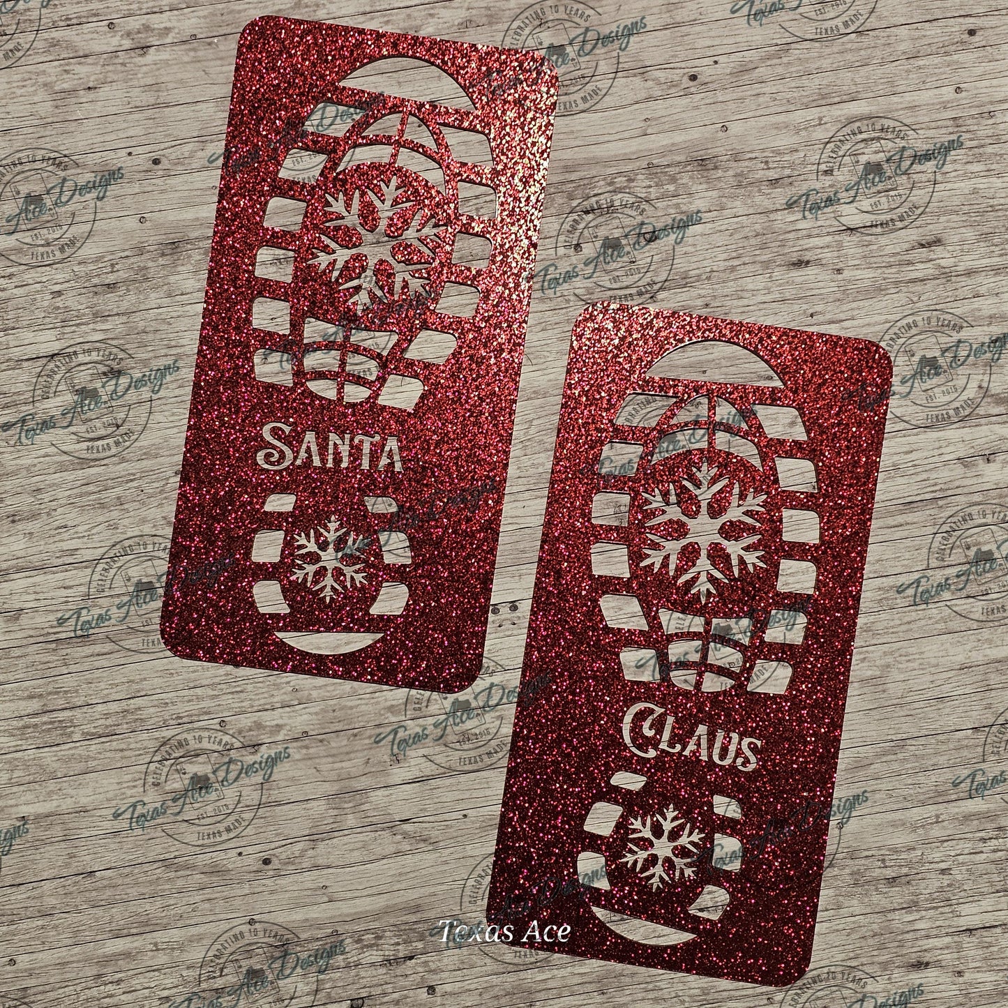 Santa Footprint Stencil, 1 Set