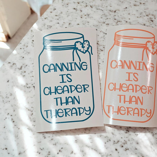 Canning is Cheaper Single Decal, FREE tracking!